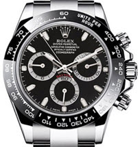Rolex Daytona black dial, black bezel