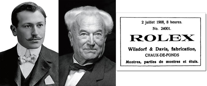 Hans Wilsdorf and Alfred Davis - Rolex Company Registration