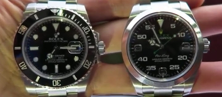 Rolex Submariner ceramic vs. 2016 Air King Case and Dial Comparison