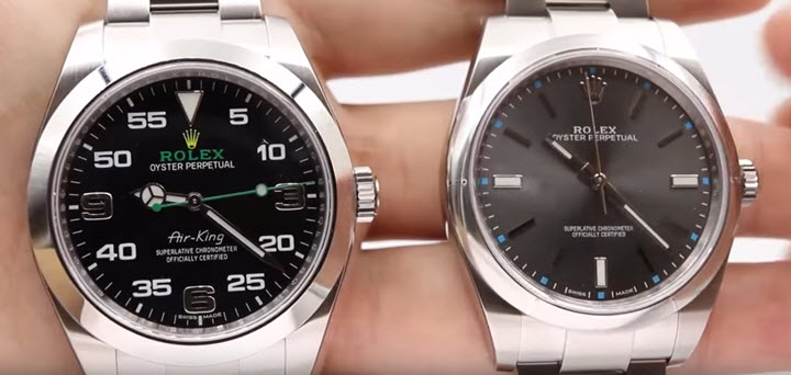 rolex air king vs datejust