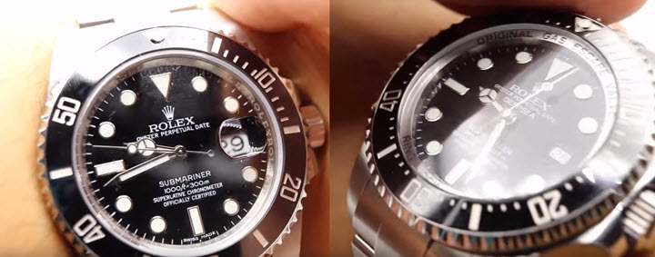 Rolex SUBMARINER vs. DEEPSEA Sea-Dweller Wrist COMPARISON