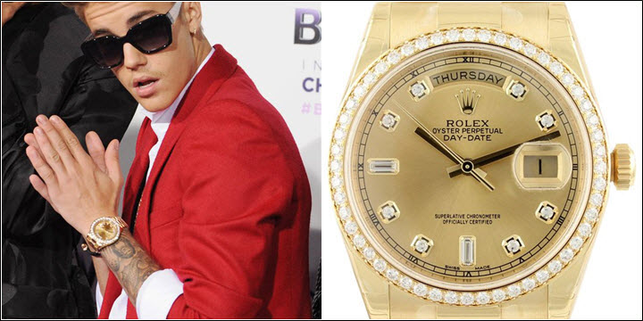 justin bieber rolex watch