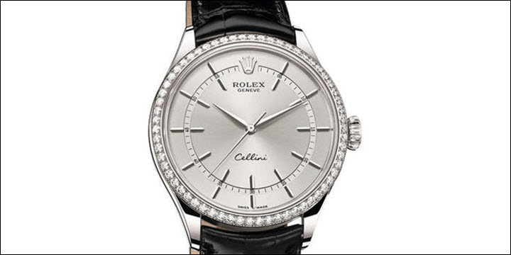 Rolex Cellini 50609 Rhodium Silver Diamond Bezel Leather Strap Review