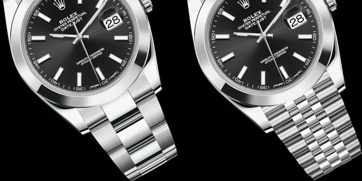 Rolex Datejust 41 black dial oyster vs jubilee bracelet