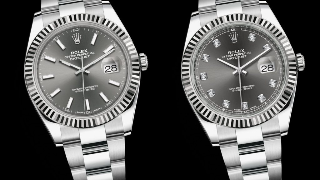 datejust 41 rhodium diamond