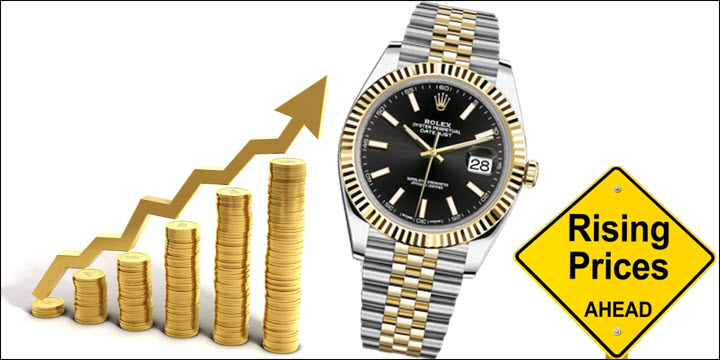 rolex prices over time