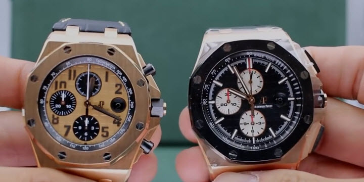 AP Royal Oak Offshore 42mm Champagne 26470OR 44mm Black 26401OR Comparison Case