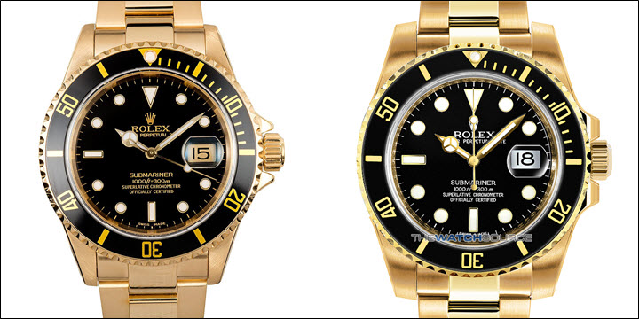 yellow gold submariner black face