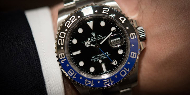 Rolex GMT MASTER II Black Blue Ceramic Bezel Batman Oyster, Stainless Steel, Black Dial