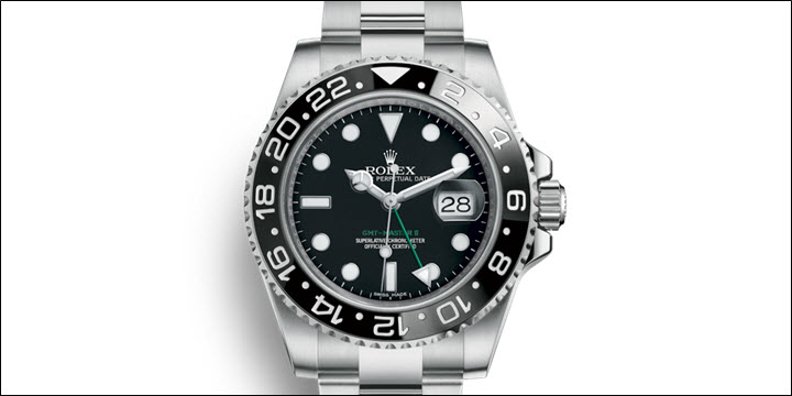Rolex GMT Master II Stainless Steel Black Dial