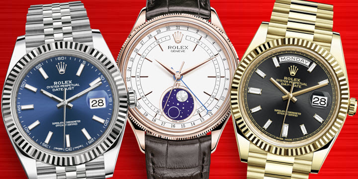 Most Popular Men's Rolex Dress Watches - Datejust 41, Cellini and Day-Date 40