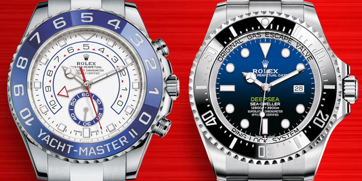 Biggest Mens Rolex Watches for big thick wrists Yacht-Master II and Deepsea