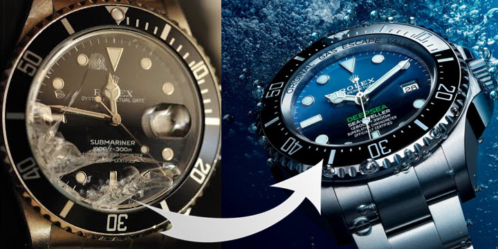 rolex submariner glass replacement