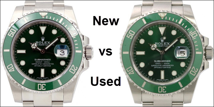 New vs Pre-Owned Used Rolex Submariner Hulk