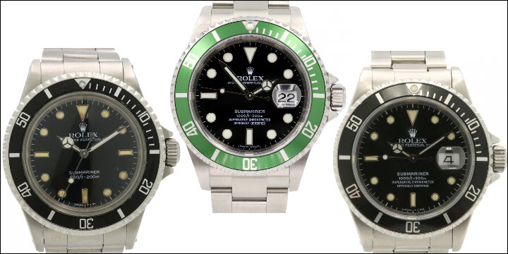 Pre-Owned, Vintage & Used Rolex Submariner Models no longer in production