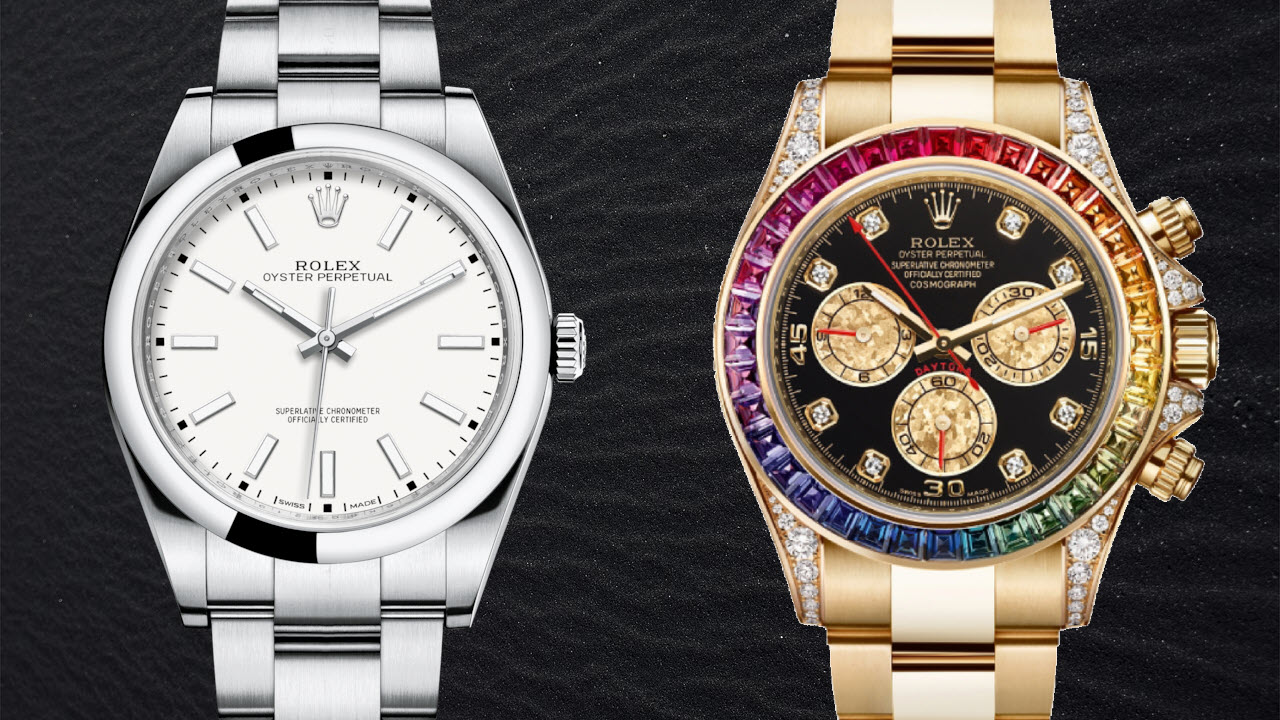 Oyster Perpetual vs Yellow Gold Daytona Rainbow