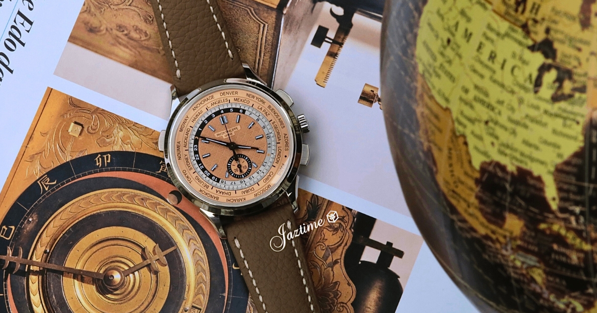 Patek Philippe World Time Flyback Chronograph Reference 5935a - Jazztime blog - Best Price on luxury watches