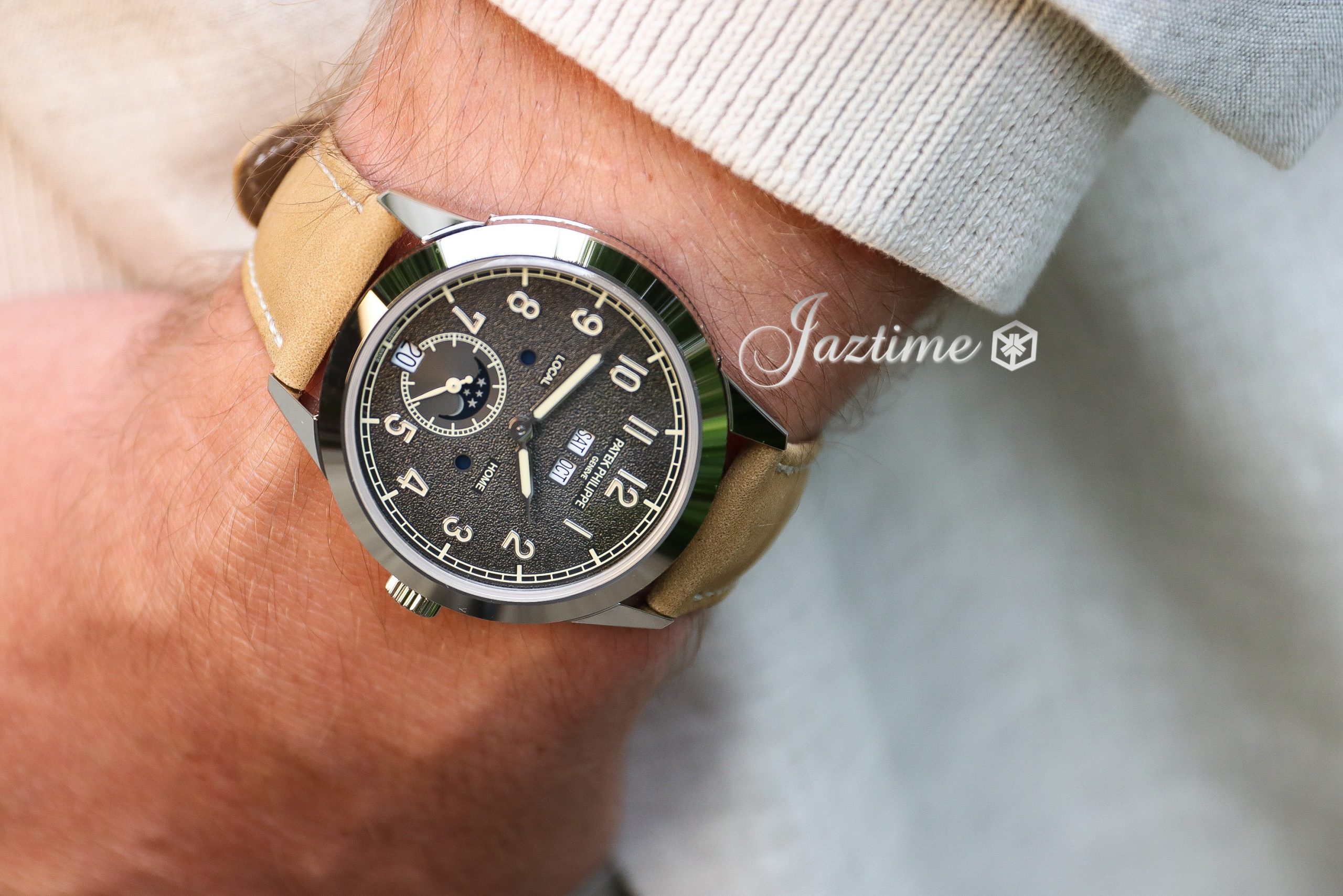 Patek Philippe Complications Annual Calendar Travel Time White Gold Textured Grey Dial 5326G-001 - Jaztime Blog - New & Used Luxury Watches - Orange County - CA -2