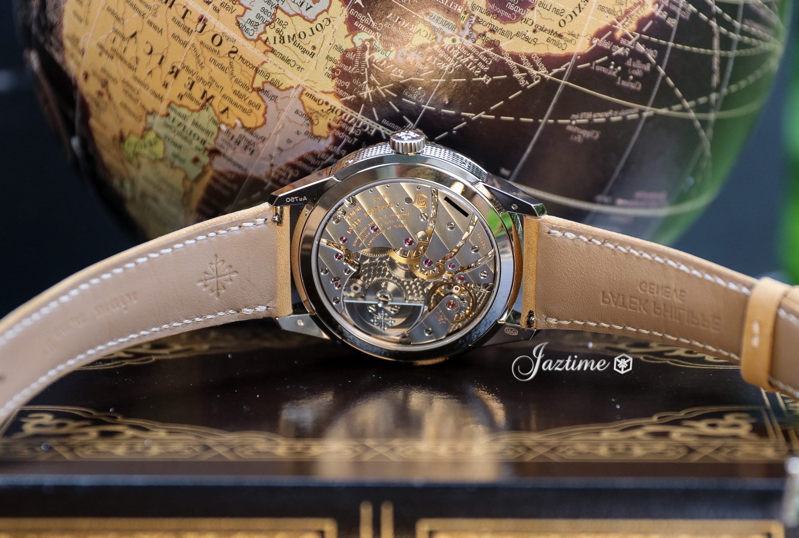 Patek Philippe Complications Annual Calendar Travel Time White Gold Textured Grey Dial 5326G-001 - Jaztime Blog - New & Used Luxury Watches - Orange County - CA -7