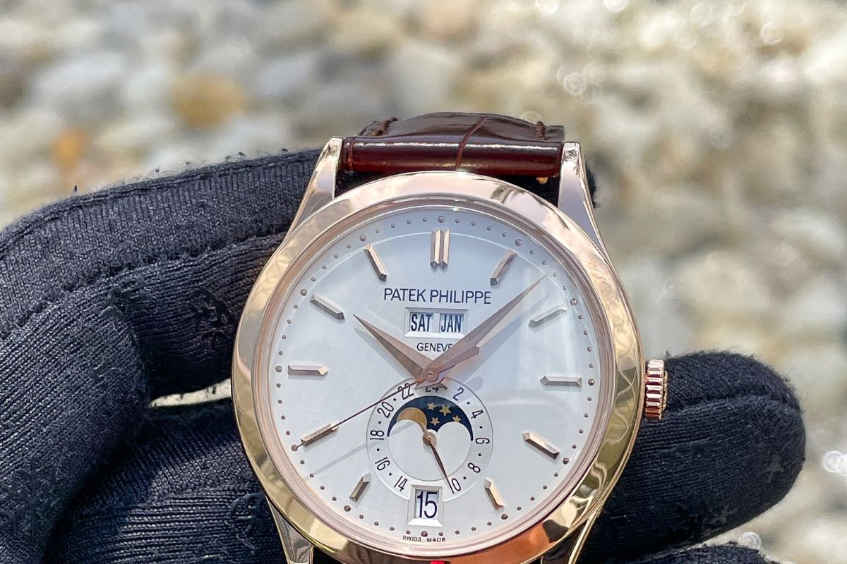 Patek Philippe Complications Annual Calendar Moon Phases Rose Gold Silver Dial 5396R-011 - Jaztime Blog - New & Used Luxury Watches - Orange County - CA - Jaztime Blog