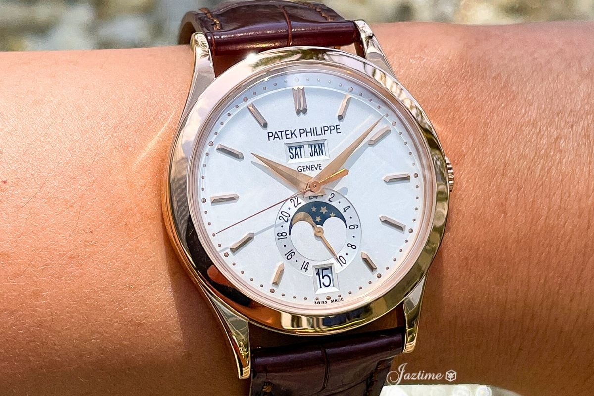 Patek Philippe Complications Annual Calendar Moon Phases Rose Gold Silver Dial 5396R-011 - Jaztime Blog - New & Used Luxury Watches - Orange County - CA - Jaztime Blog (1)