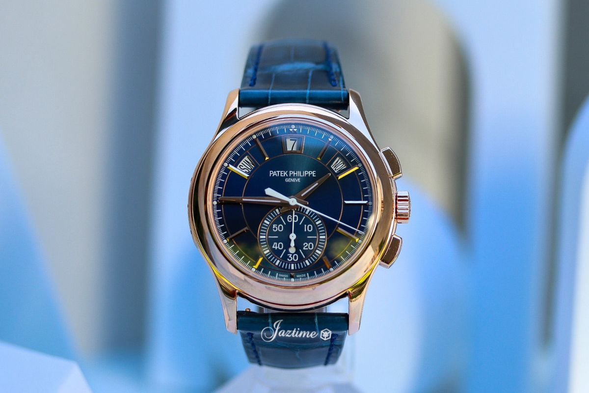 Patek Philippe Complications Flyback Chronograph Annual Calendar Rose Gold Blue Dial 5905R-010 - Jaztime Blog - New & Used Luxury Watches - Orange County - CA - Jaztime Blog 2