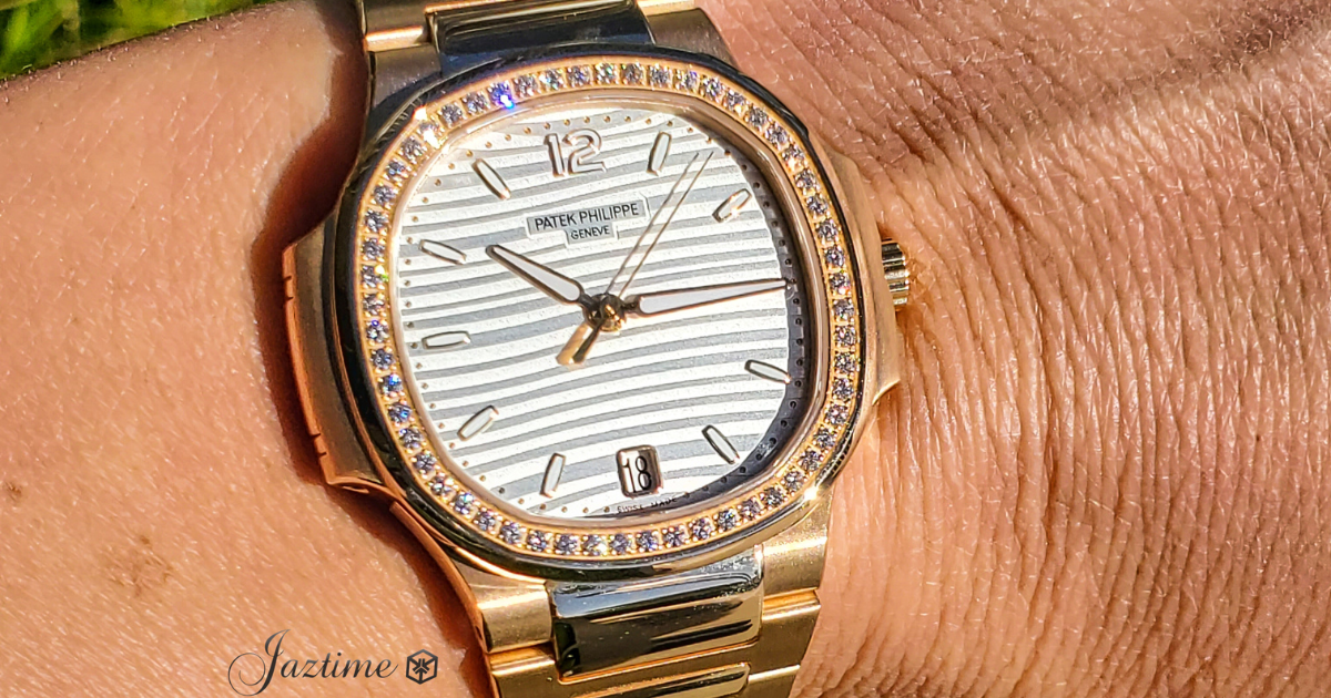 Patek Philippe Nautilus Ladies Rose Gold Silver Dial 71181200R-001 - Jaztime Blog - New & Used Luxury Watches - Orange County - CA - Jaztime Blog