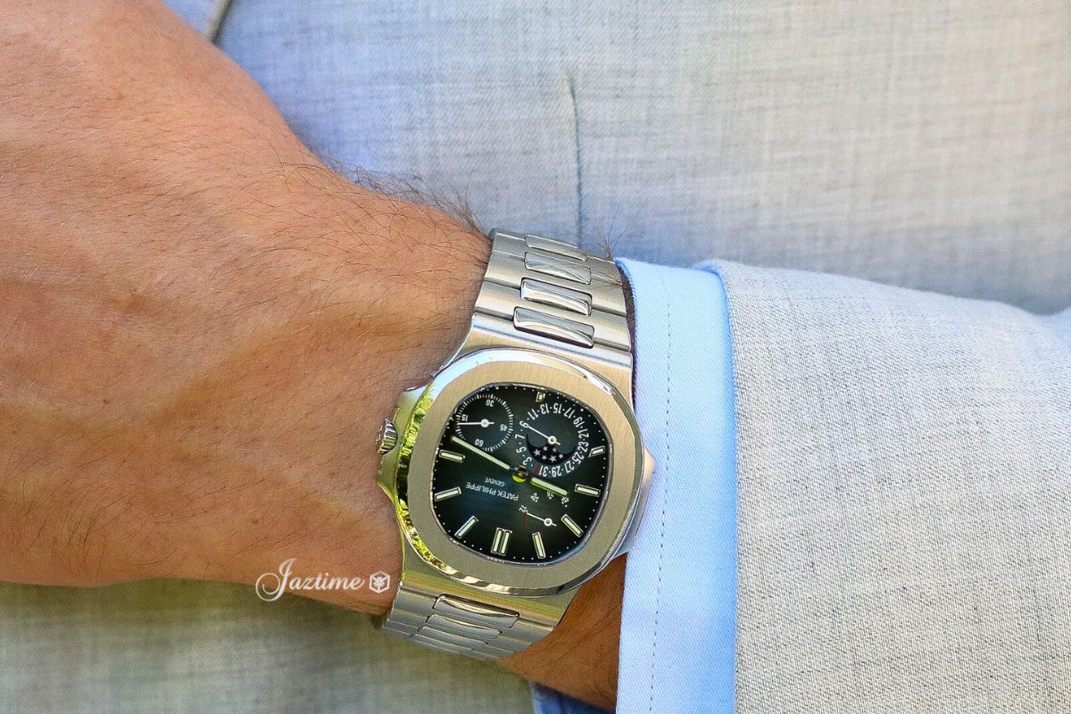 Patek Philippe Nautilus Moon Phases Stainless Steel Black Blue Dial 57121A-001 - Jaztime Blog - New & Used Luxury Watches - Orange County - CA - Jaztime Blog (9)