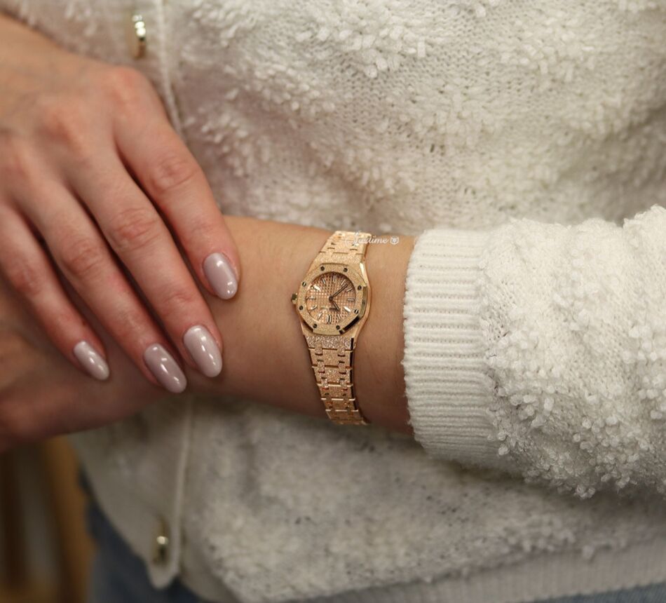 Audemars Piguet Royal Oak Mini Frosted Gold Quartz Rose Gold