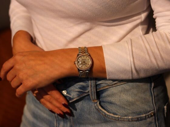 Rolex Datejust 31 Yellow Gold Steel White Mother of Pearl Diamond Bezel 278383RBR