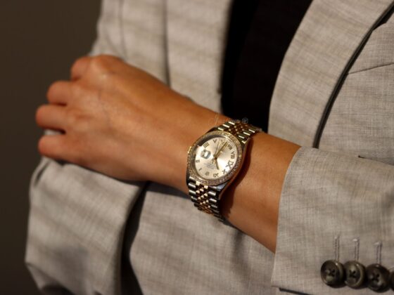 Rolex Datejust 36 Yellow Gold Steel Silver Roman Diamond Dial Diamond Bezel 126283RBR