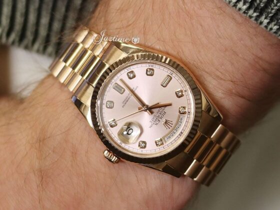 Rolex Day-Date 36 Rose Gold Pink Diamond Dial 118235