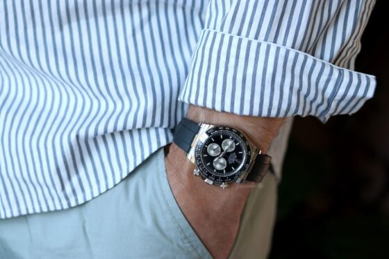 Rolex Cosmograph Daytona 126519LN White Gold Bright Black Dial Oysterflex