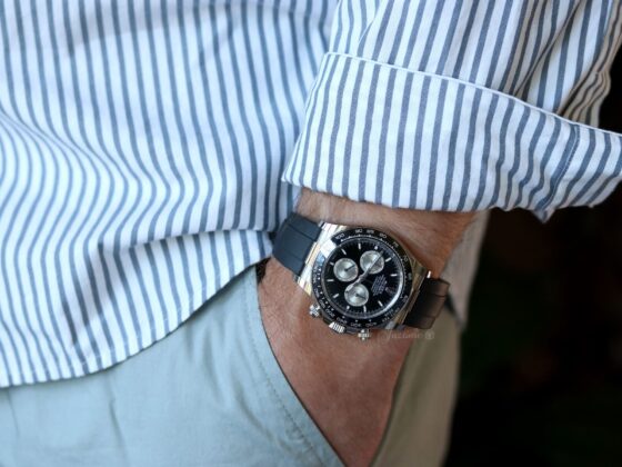 Rolex Cosmograph Daytona 126519LN White Gold Bright Black Dial Oysterflex