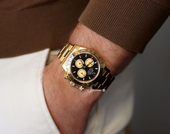 Rolex Cosmograph Daytona Yellow Gold Black Newman Dial 126508