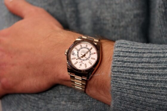 Rolex Sky-Dweller Rose Gold White Index Dial 326935