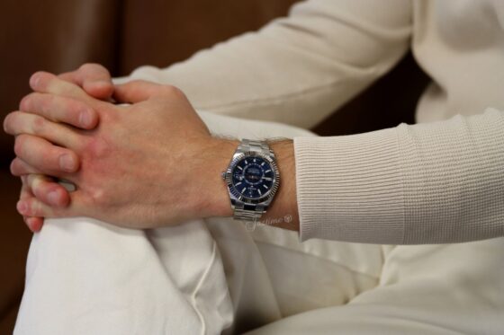 Rolex Sky-Dweller Steel White Gold Bright Blue Dial Oyster 336934
