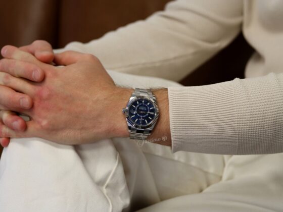 Rolex Sky-Dweller Steel White Gold Bright Blue Dial Oyster 336934