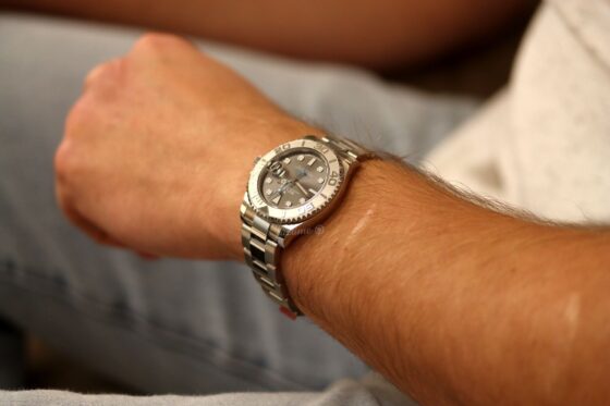 Rolex Yacht-Master 37 Dark Rhodium Dial Platinum Bezel Stainless Steel 268622