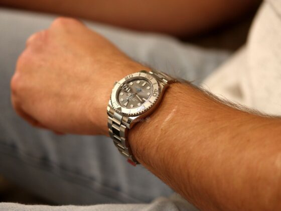 Rolex Yacht-Master 37 Dark Rhodium Dial Platinum Bezel Stainless Steel 268622