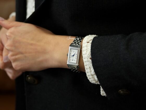 Jaeger-LeCoultre Reverso One Duetto Stainless Steel Diamonds Silver Blue Dial Q334818J