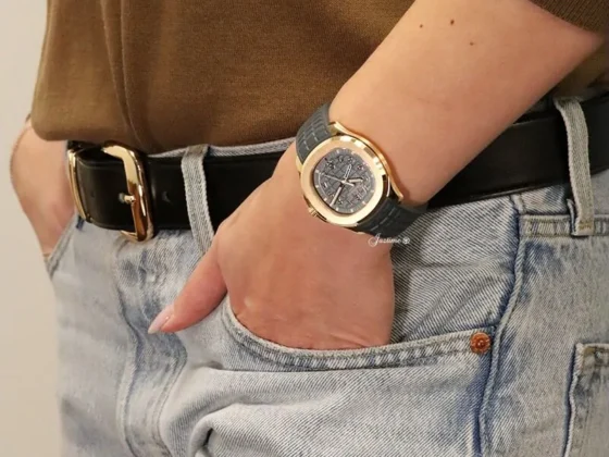 Patek Philippe Aquanaut Travel Time Rose Gold Blue Gray Dial 5269R-001