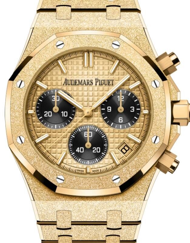 Audemars Piguet Royal Oak Chronograph 41mm Frosted Yellow Gold Yellow Dial 26240BA.GG.1324BA.01