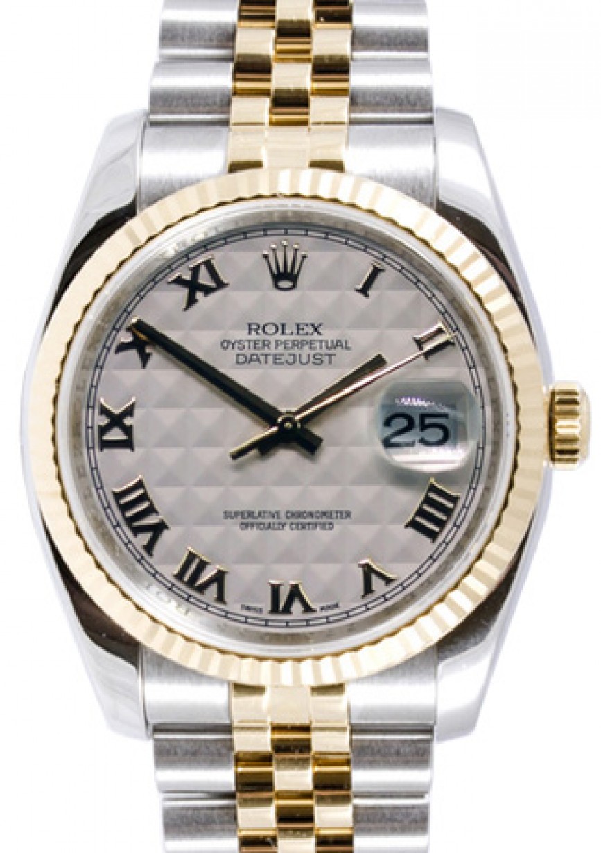 Rolex 116233 Datejust 36 White Roman Dial 18K White Gold