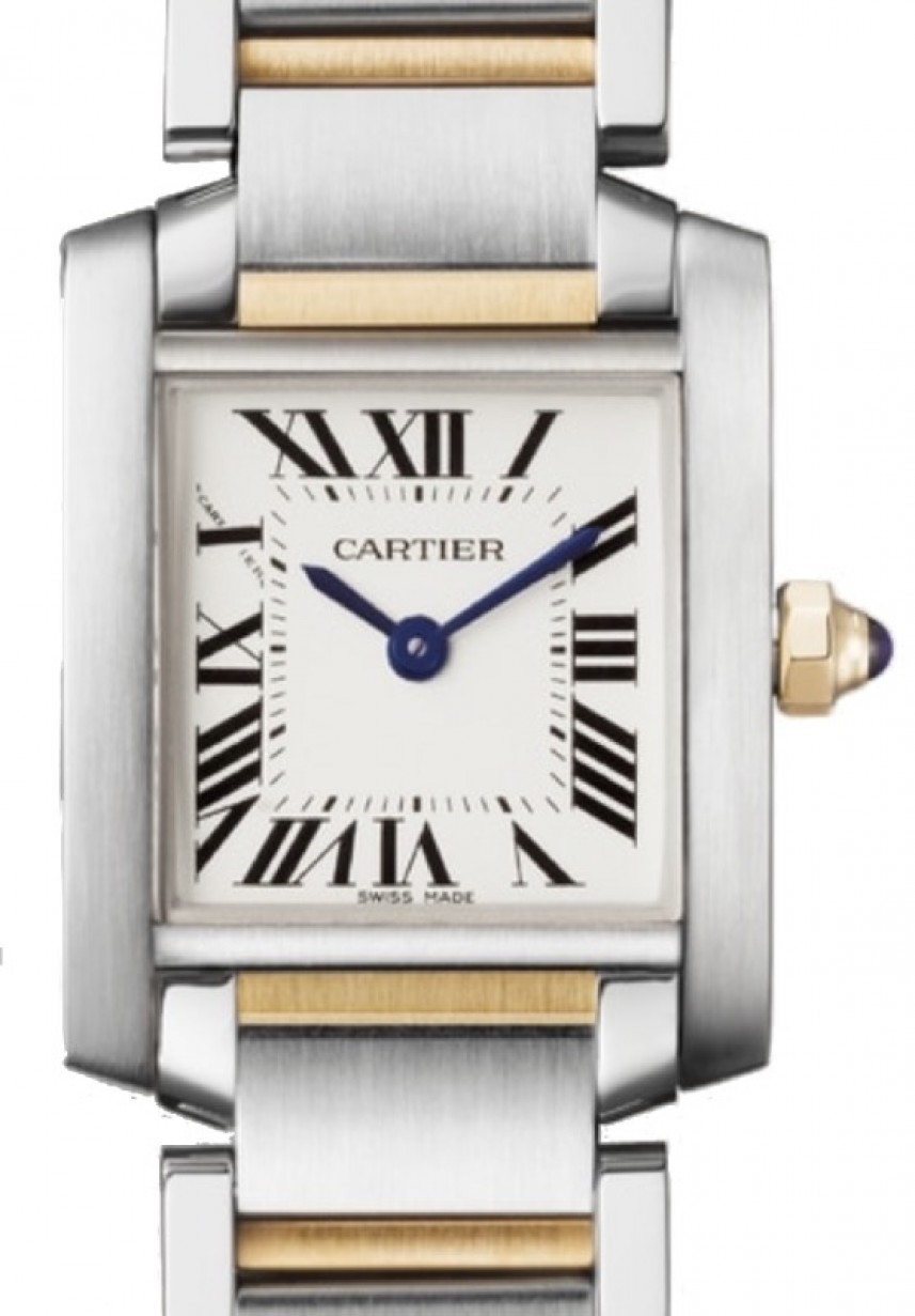 Cartier Tank Francaise Women's Watch Small Quartz Stainless Steel Silver  Dial Stainless Steel Yellow Gold Bracelet W51007Q4 - BRAND NEW