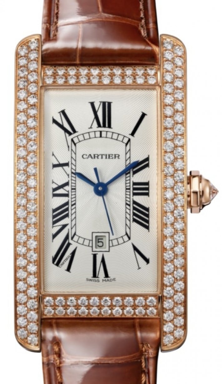 Cartier Tank Americaine Women's Watch Medium Automatic Rose Gold 