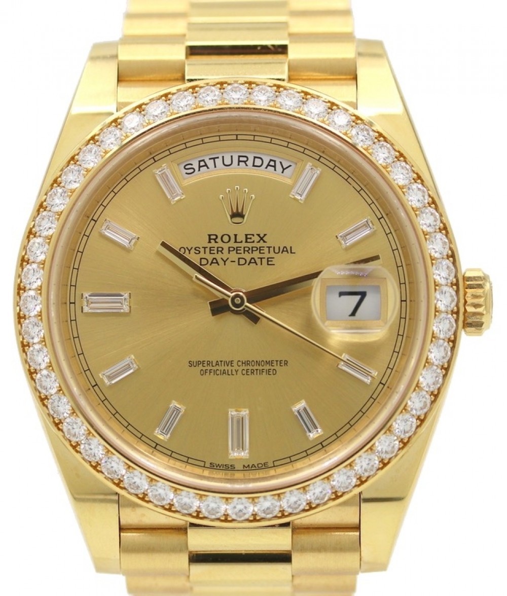rolex day date gold used