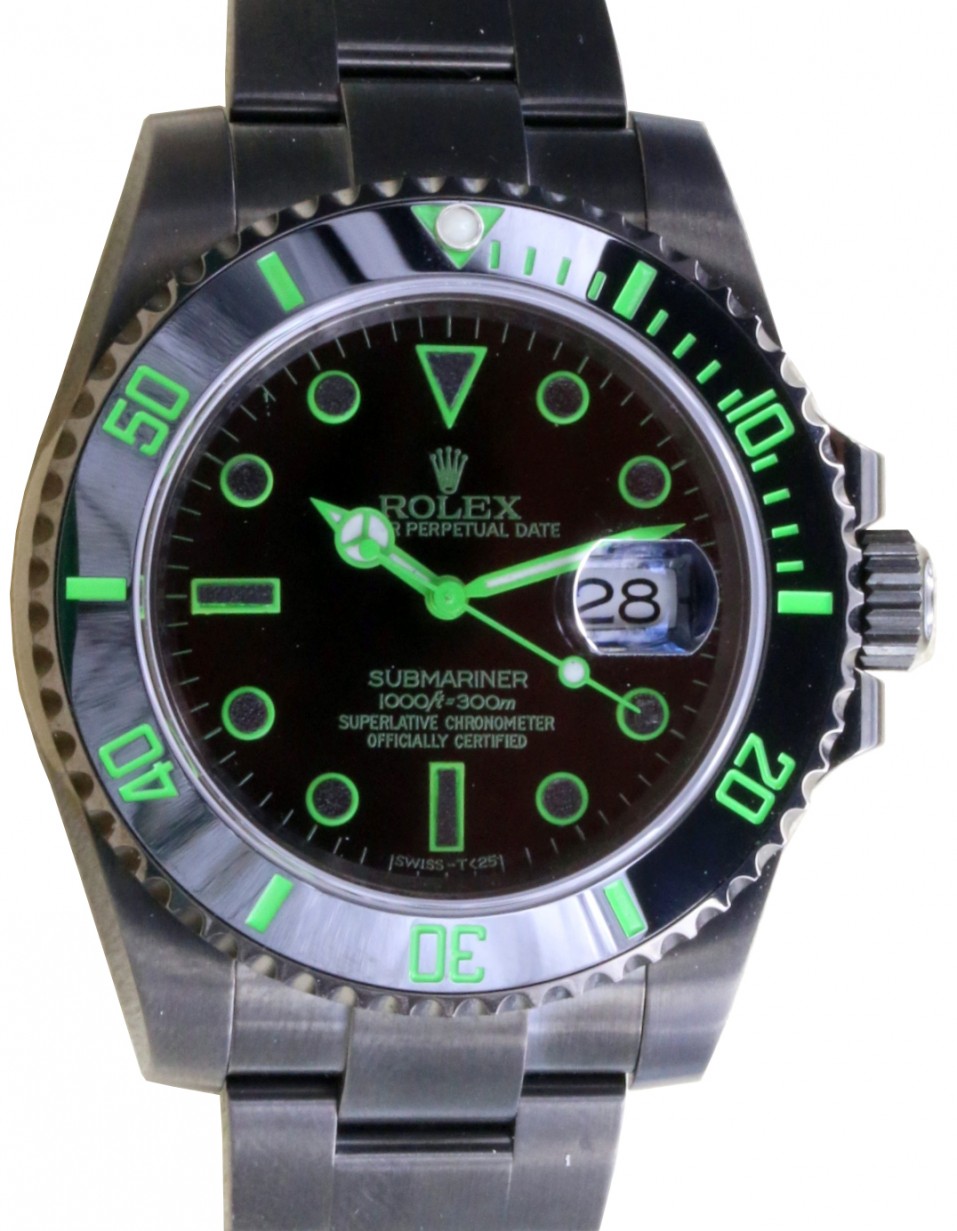 rolex green and black