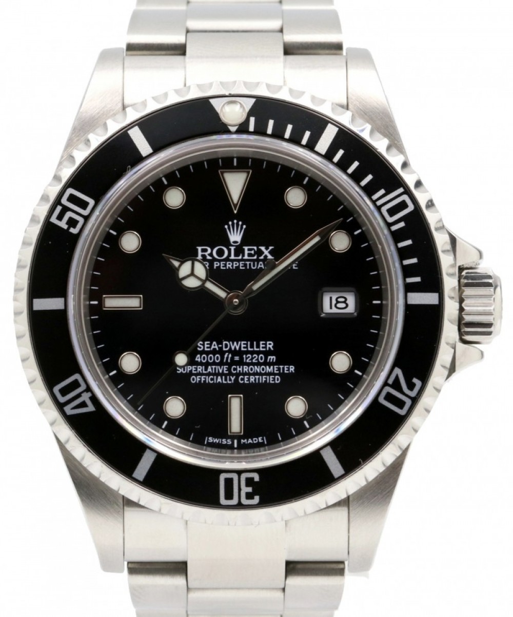 kim Information prøve Rolex Sea-Dweller 16600 Stainless Steel Oyster Diver Date BOX PAPERS