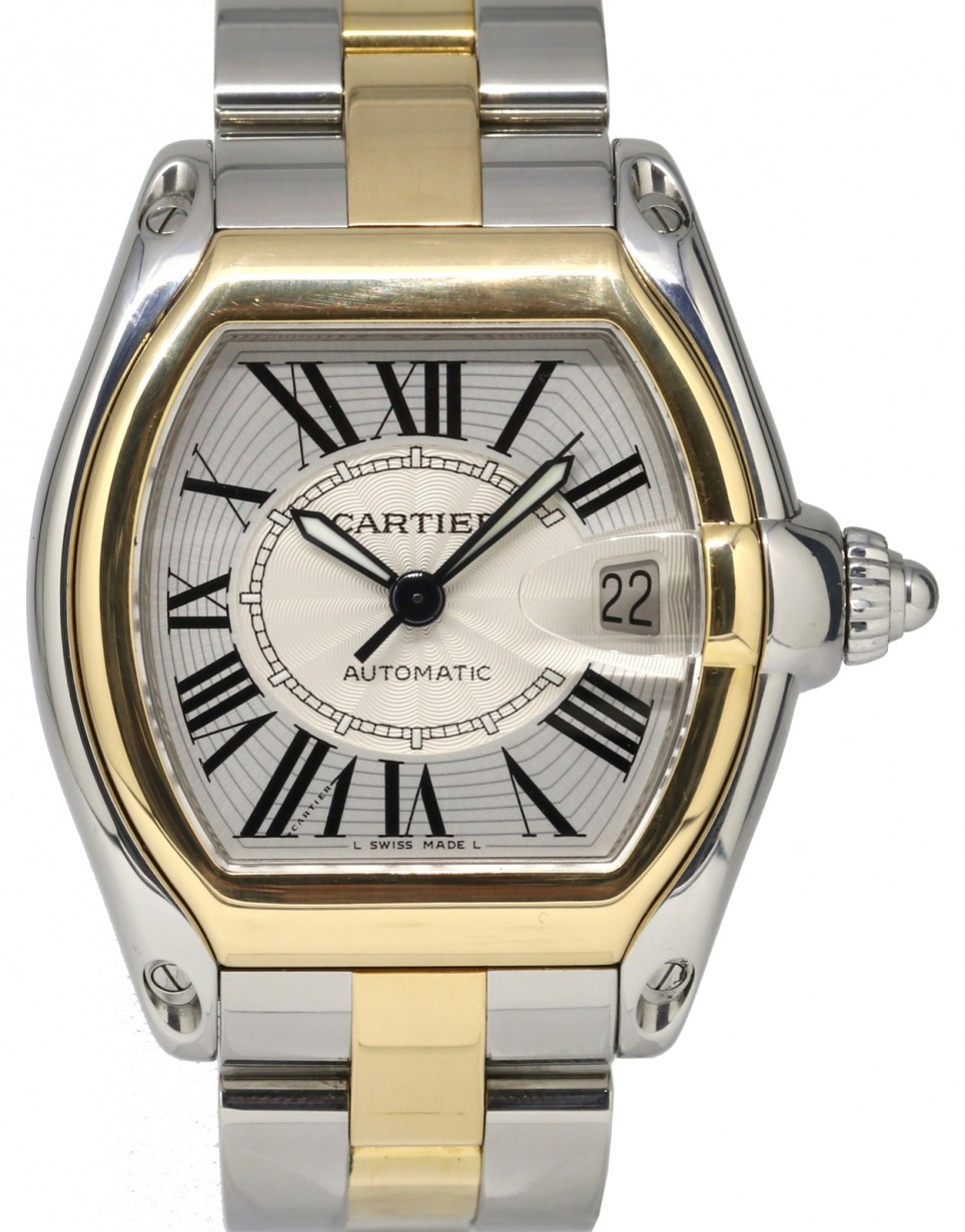 cartier roadster two tone ladies